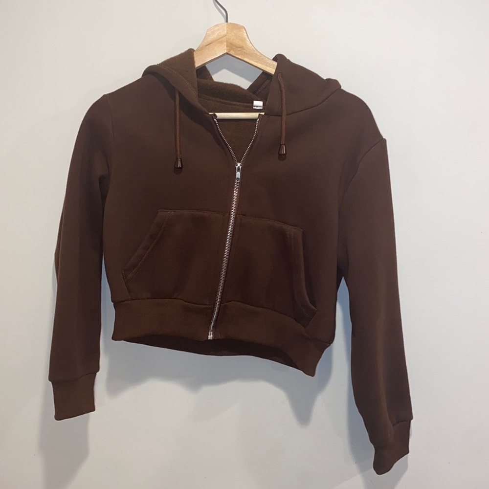 Brown zip up sweater!